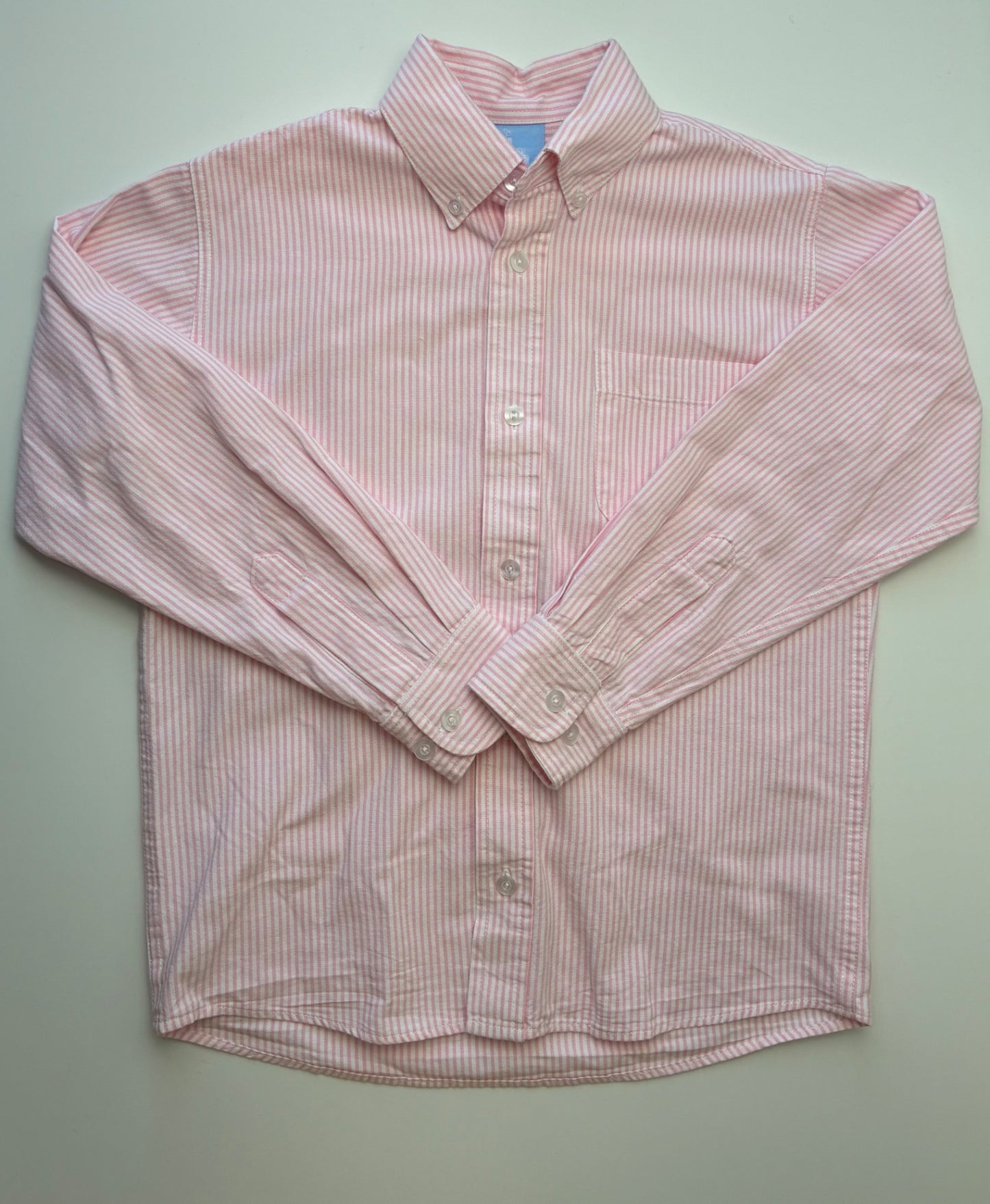 Bella Bliss Shirt - Pink Striped Button Down | size 7
