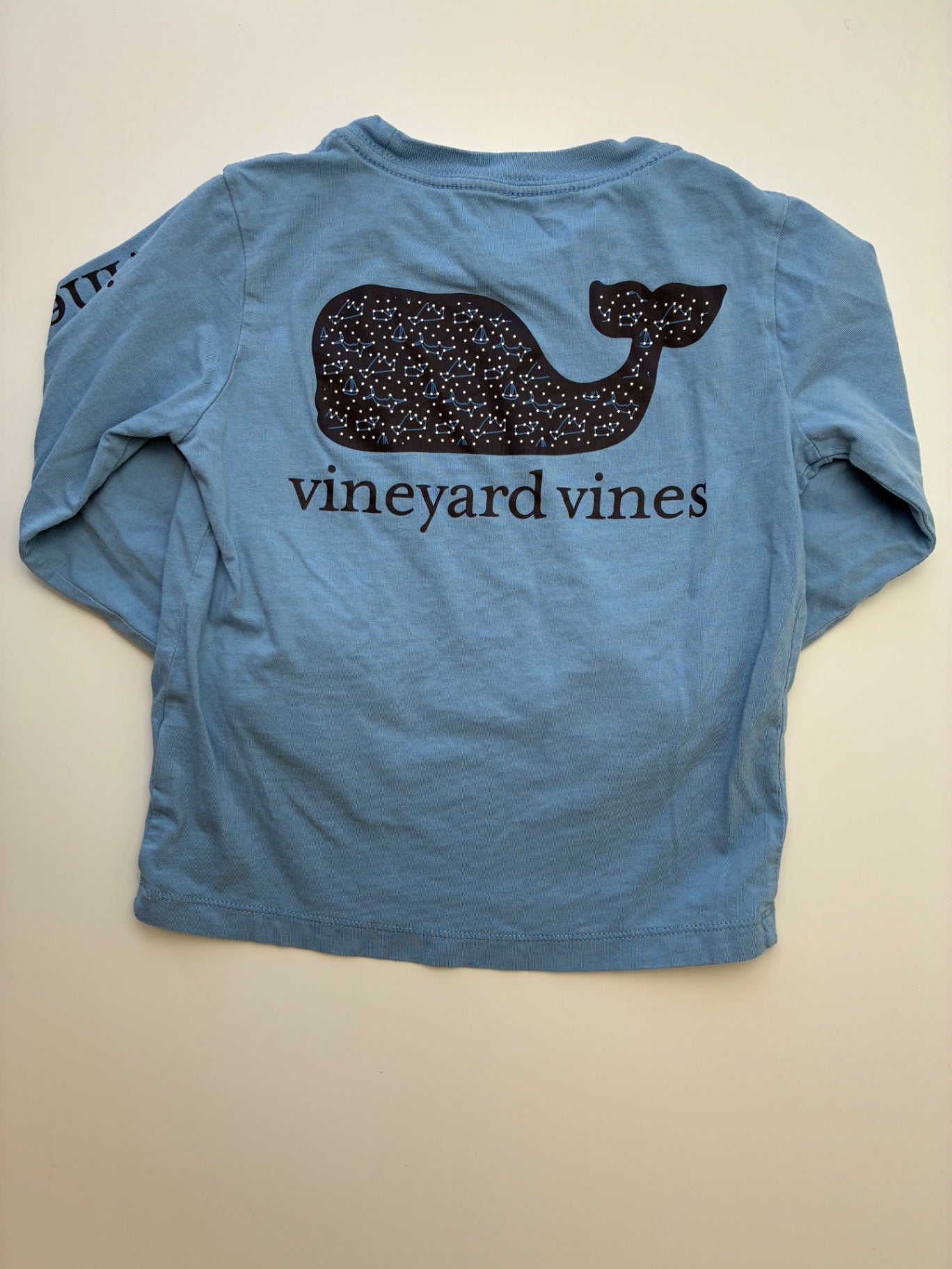 Vineyard Vines Long Sleeve T-Shirt - Blue Constellation Whale | size 4T