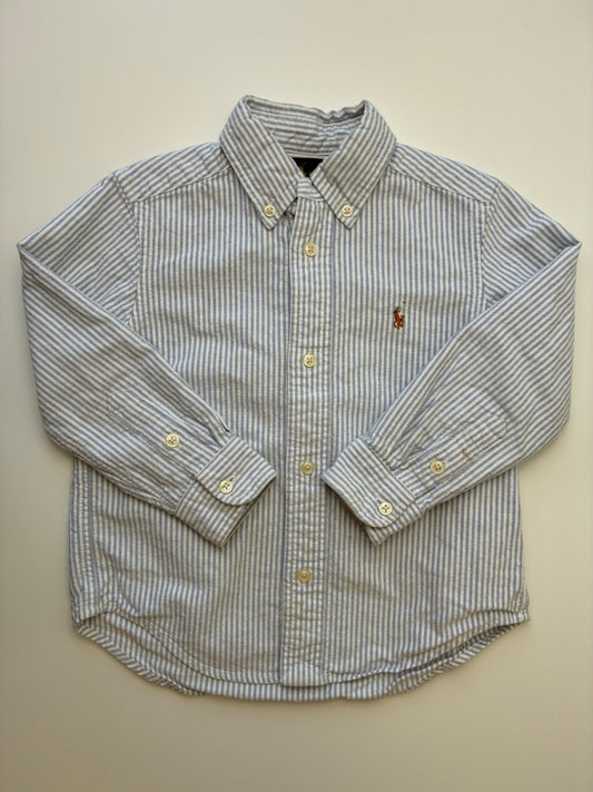 Ralph Lauren Shirt - Blue Striped Button Down | size 3T