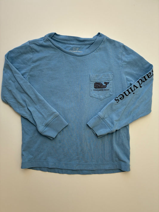 Vineyard Vines Long Sleeve T-Shirt - Blue Constellation Whale | size 4T