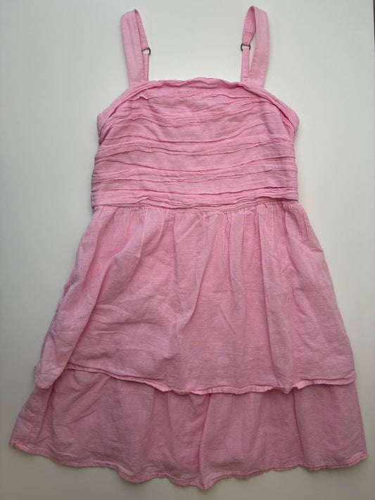 Abercrombie Kids Dress - Pink Sleeveless + Tiered | size 9/10