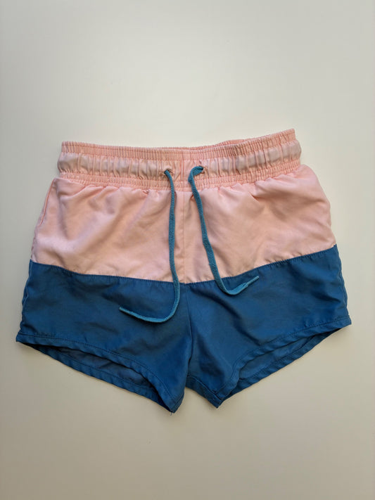 Minnow Swimsuit - Pink Color Block Board Shorts | size 3T/4T