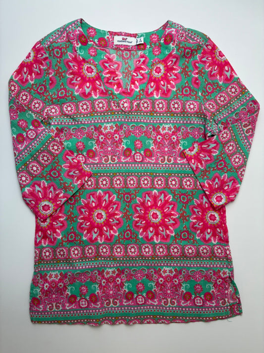 Vineyard Vines Shirt - Pink Patterned Tunic | size 7/8