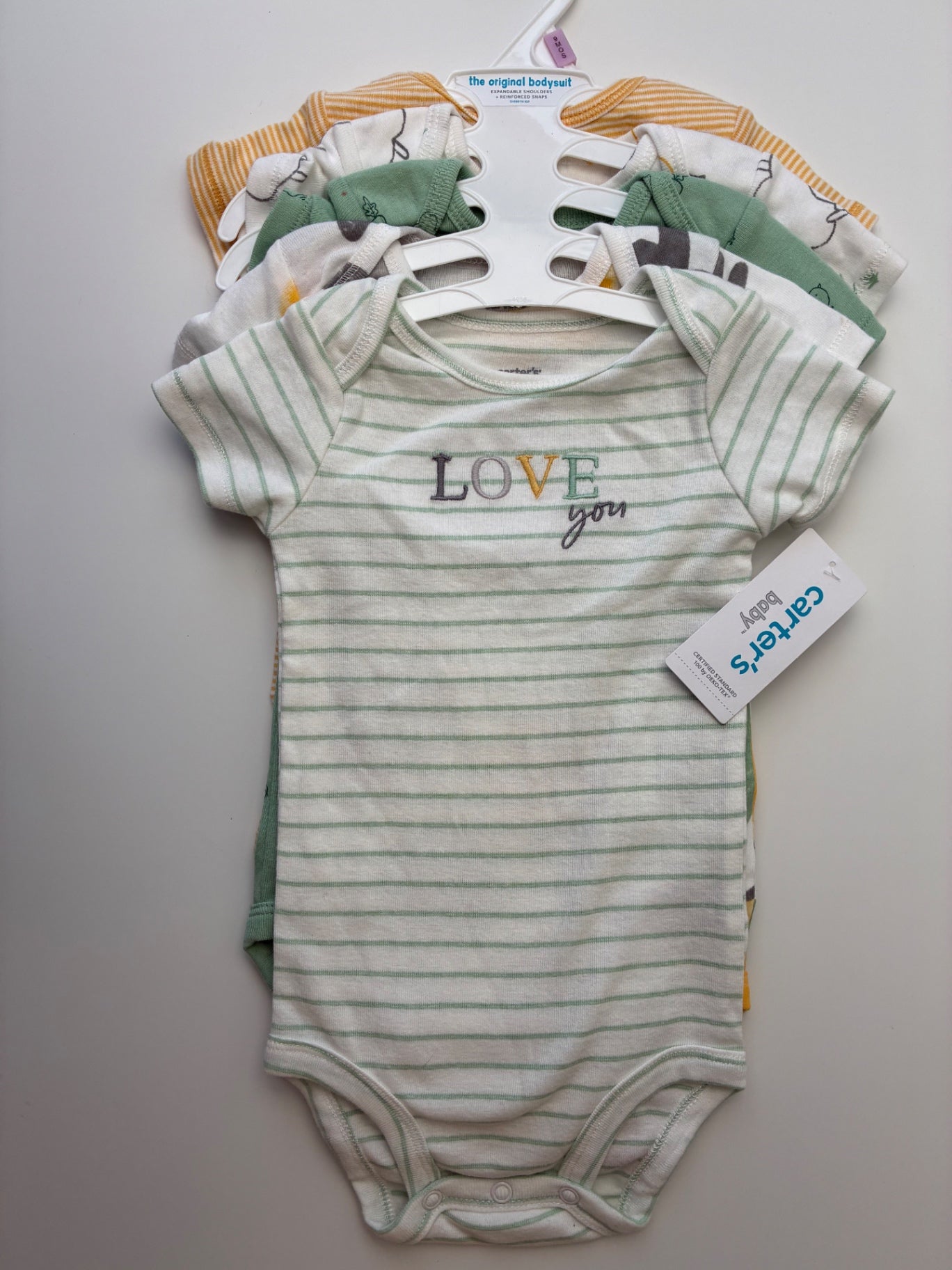 Carter's Onesie - Yellow/Green Set of 5 | size 9 Months