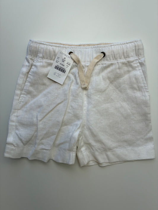Crewcuts Shorts - White 100% Linen | size 3T