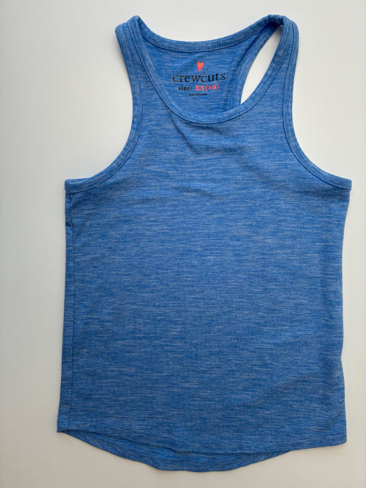 Crewcuts Tank Top - Blue Heathered Racerback | size 4T/5T