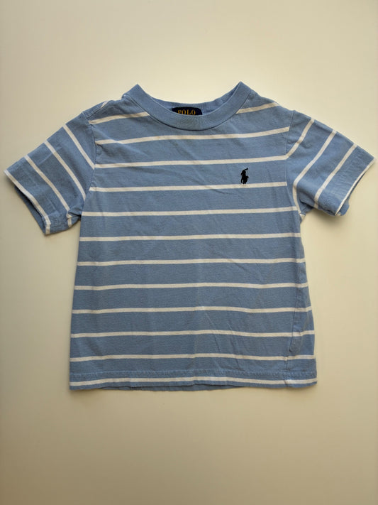 Polo Ralph Lauren T-Shirt - Blue Striped Crewneck | size 2T