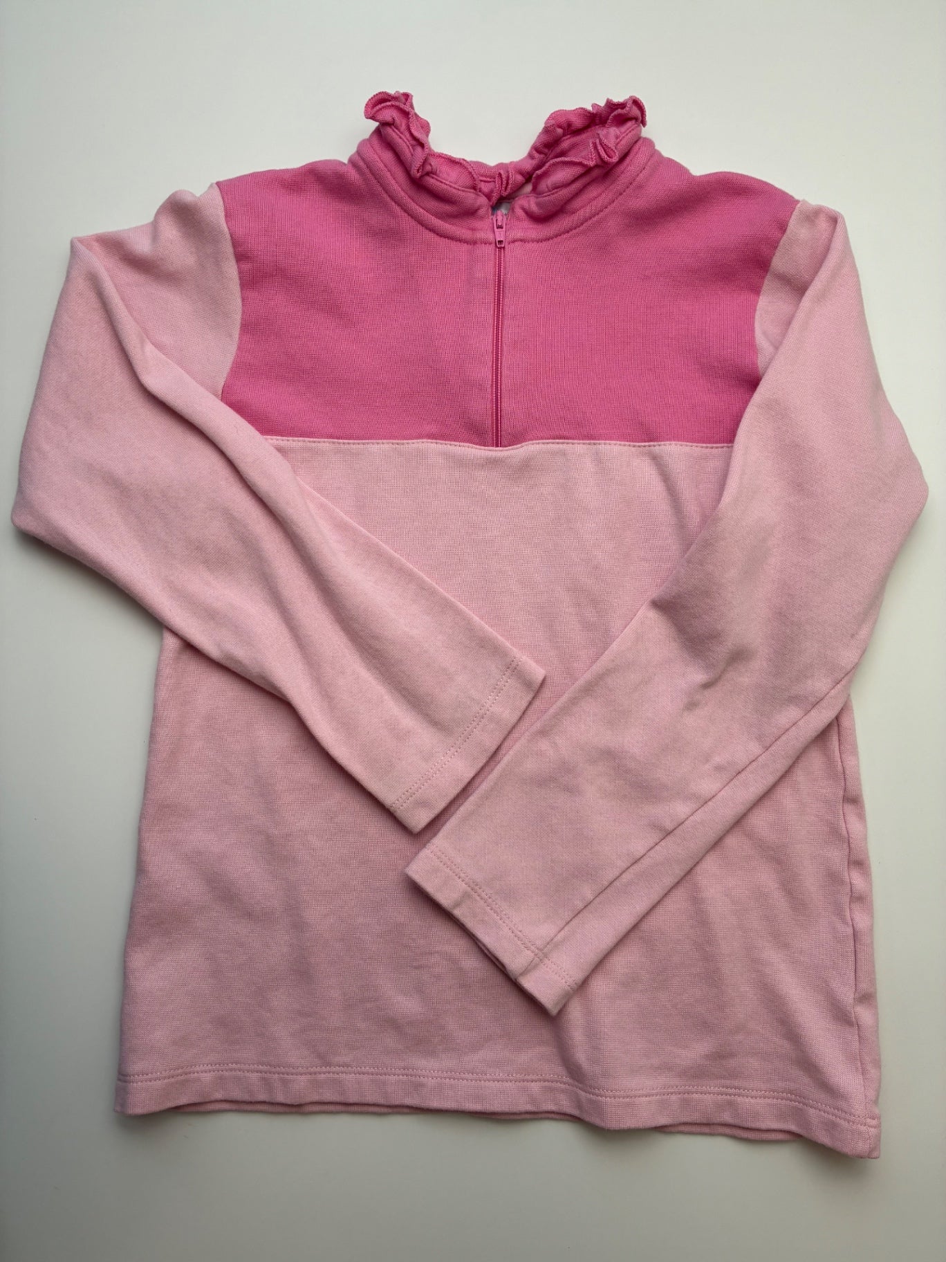 Little English Sweatshirt - Pink 1/4 Zip | size 6