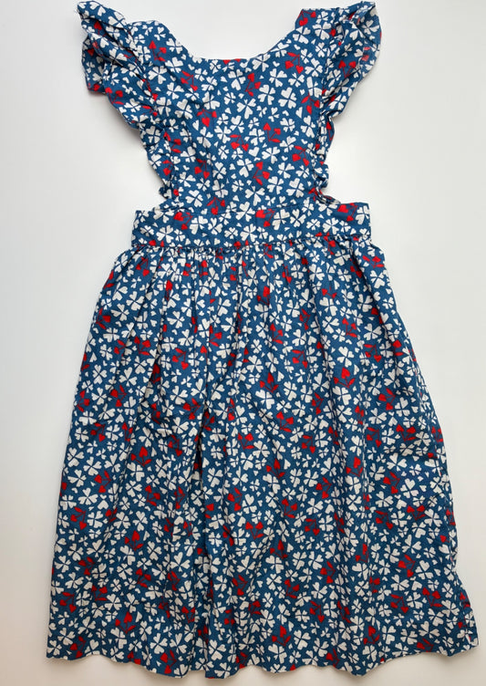 Bonpoint Dress - Blue Clover Pattern | size 8