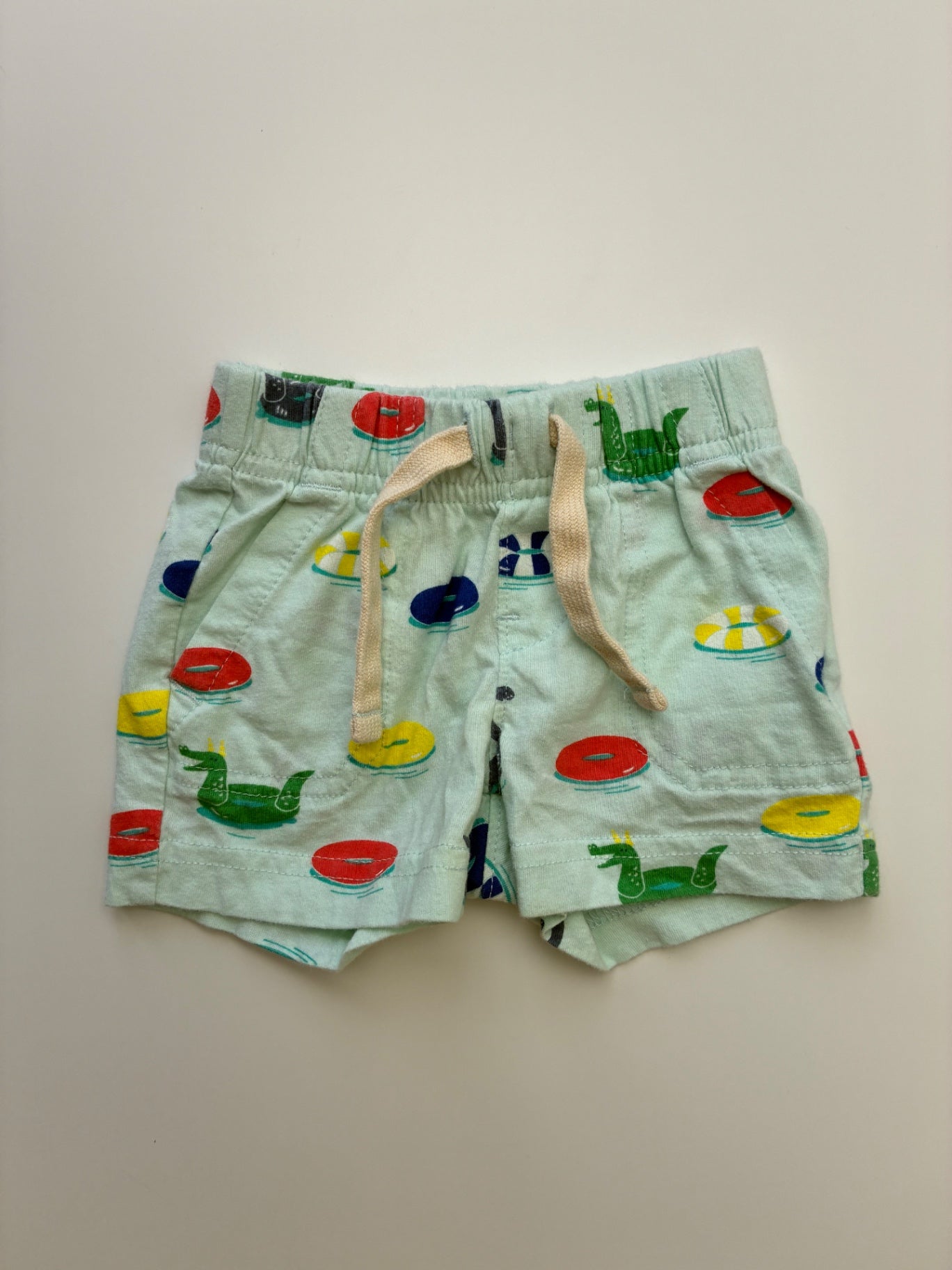 Baby Gap Shorts - Blue Inner Tube 100% Cotton | size 0 - 3 Months