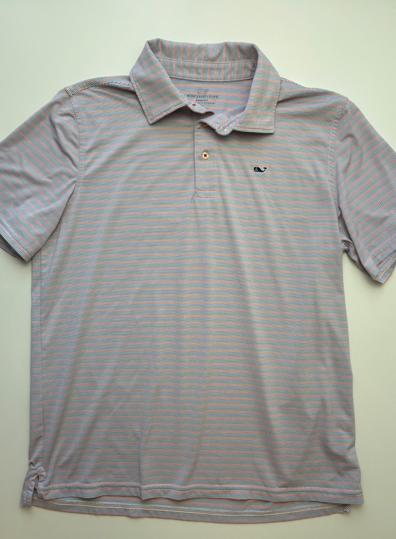 Vineyard Vines Shirt - Multicolor Striped Sankaty Polo | size 18