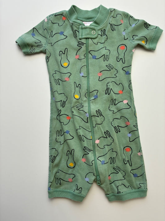 Hanna Andersson Pajamas - Green Easter Bunny Sleeper | size 18 - 24 Months