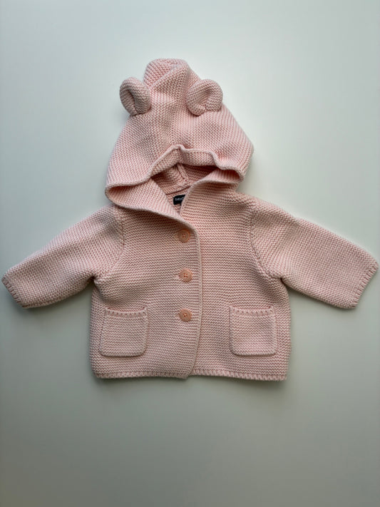 Baby Gap Sweater - Pink Cardigan w/ Hood | size 0 - 3 Months