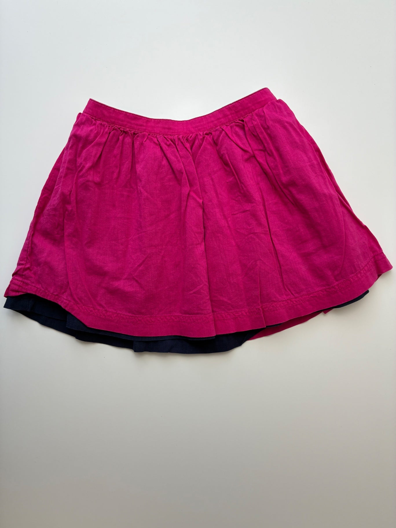 Primary Skirt - Navy Blue/Pink Reversible | size 4T/5T
