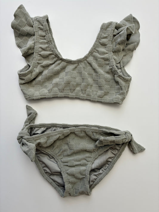 Rylee + Cru Swimsuit - Green Checkered Bikini | size 4T/5T