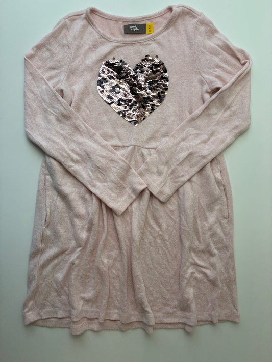 Rumi & Ryder Dress - Pink Sequin Heart | size 6/7