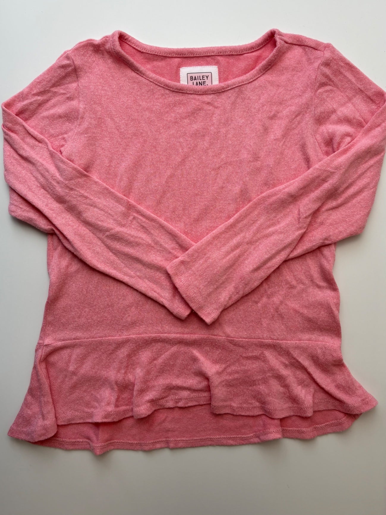 Bailey Lane Long Sleeve T-Shirt - Pink Knit | size 6/7