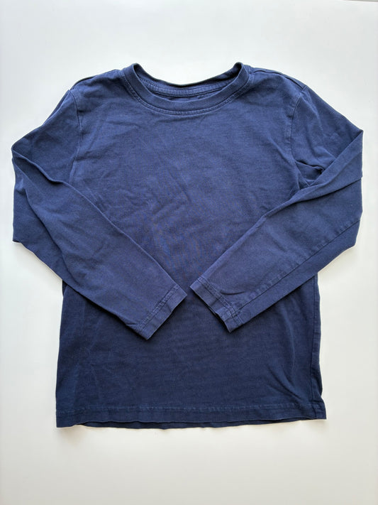 Primary Long Sleeve T-Shirt - Navy Blue 100% Cotton | size 4T/5T