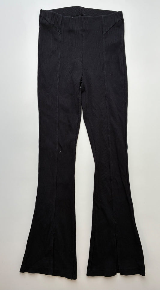 Zara Leggings - Black Ribbed Flare | size 10