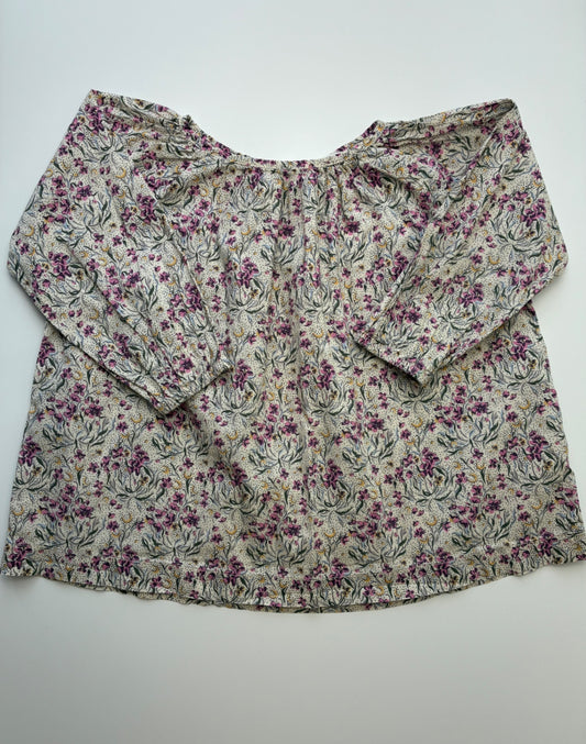 Petits Vilains Shirt - Multicolor Long Sleeve Floral Blouse | size 4T/5T