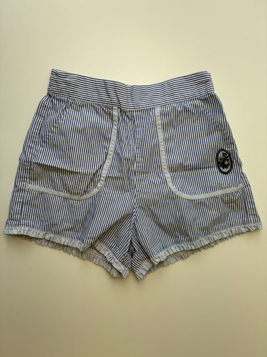 Chloe Shorts - Blue Striped 100% Cotton | size 10