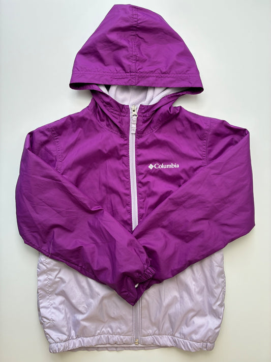 Columbia Jacket - Purple Fleece Lined Rain Jacket | size 8