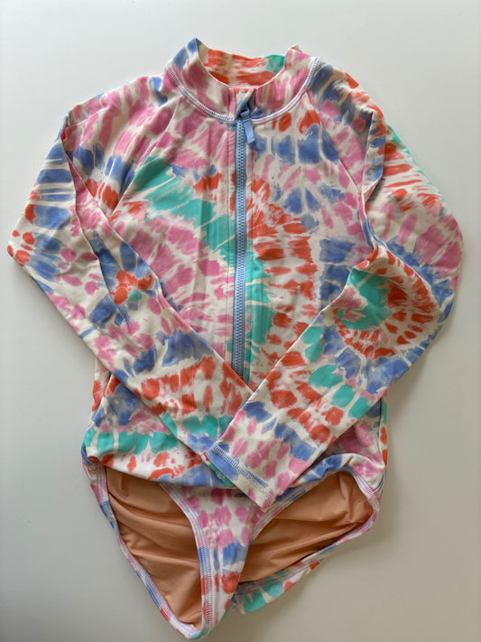 Crewcuts Swimsuit - Multicolor Tie Dye Rashguard | size 6/7