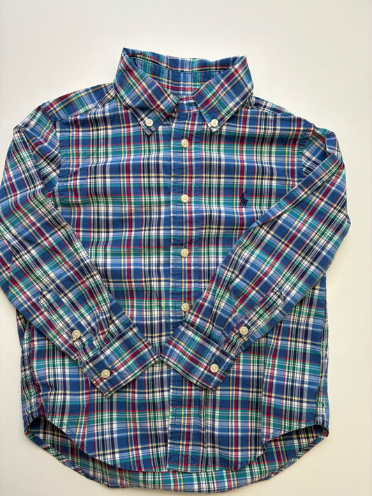 Ralph Lauren Shirt - Multicolor Plaid Button Down | size 4T