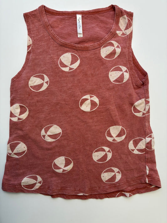 Rylee + Cru Tank Top - Red Beach Balls | size 4T/5T