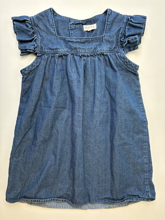 Mabo Dress - Blue Chambray 100% Cotton | size 4T/5T