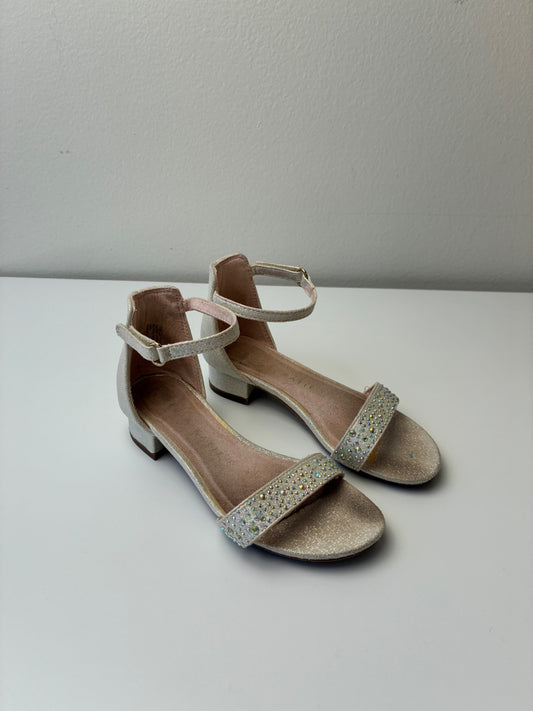Kelly & Katie Shoes - White Glitter + Rhinestone Heel | size Shoe 11