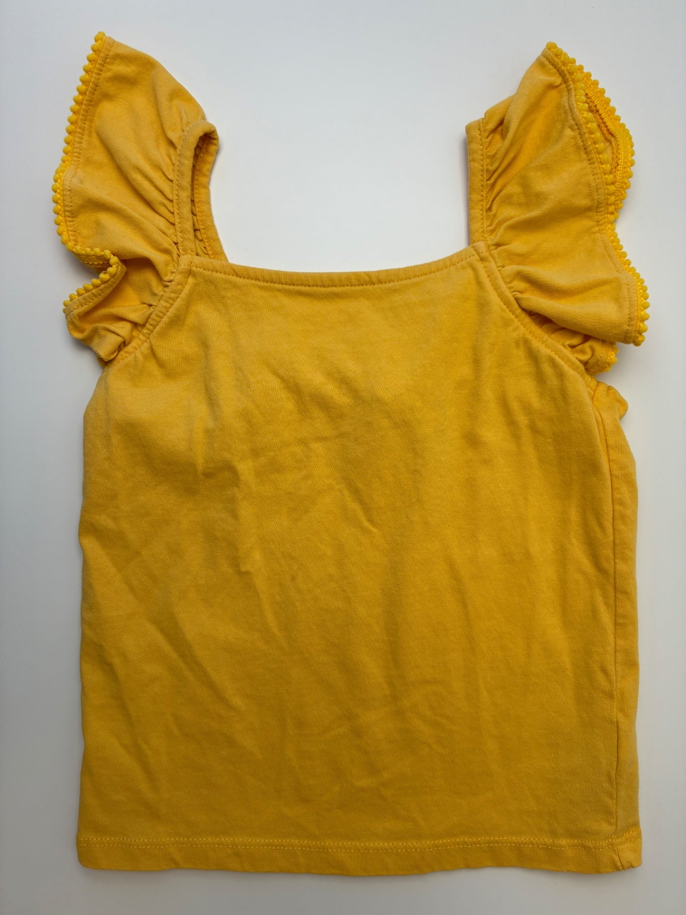Janie and Jack Tank Top - Yellow Ruffle Sleeve | size 5T