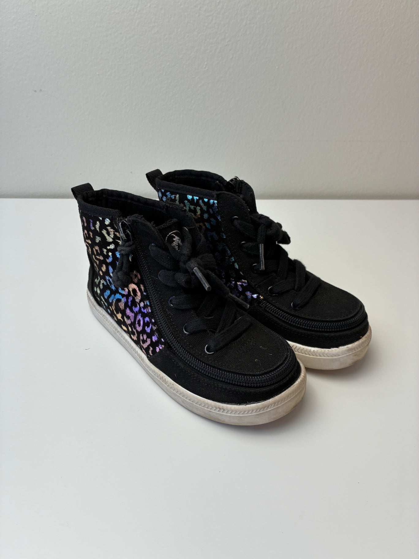 Billy Shoes - Black Animal Print High Top Sneaker | size Shoe 12