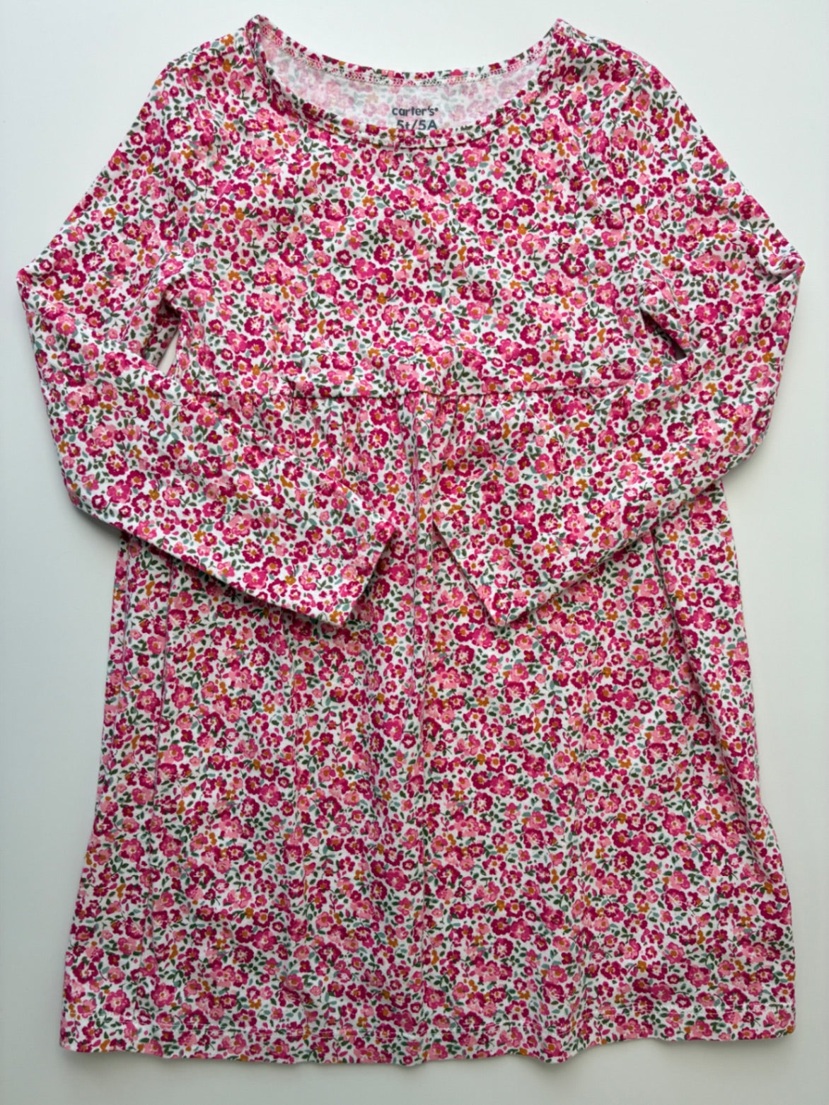 Carter's Dress - Pink Floral Long Sleeve | size 5T