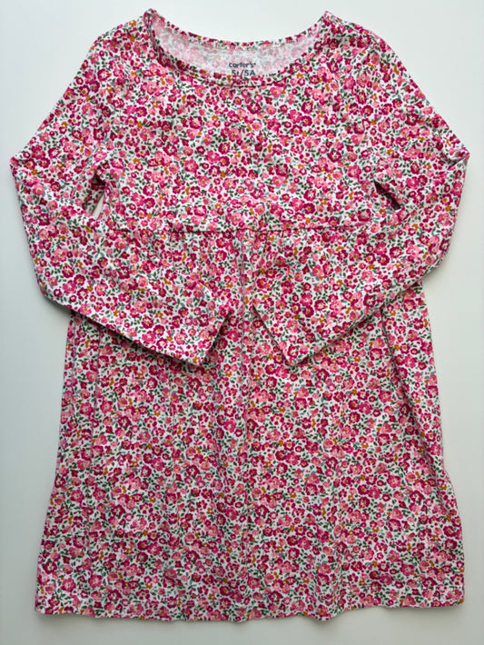 Carter's Dress - Pink Floral Long Sleeve | size 5T