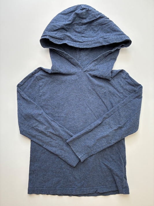Polo Ralph Lauren Long Sleeve T-Shirt - Navy Blue Heathered w/ Hood | size 7