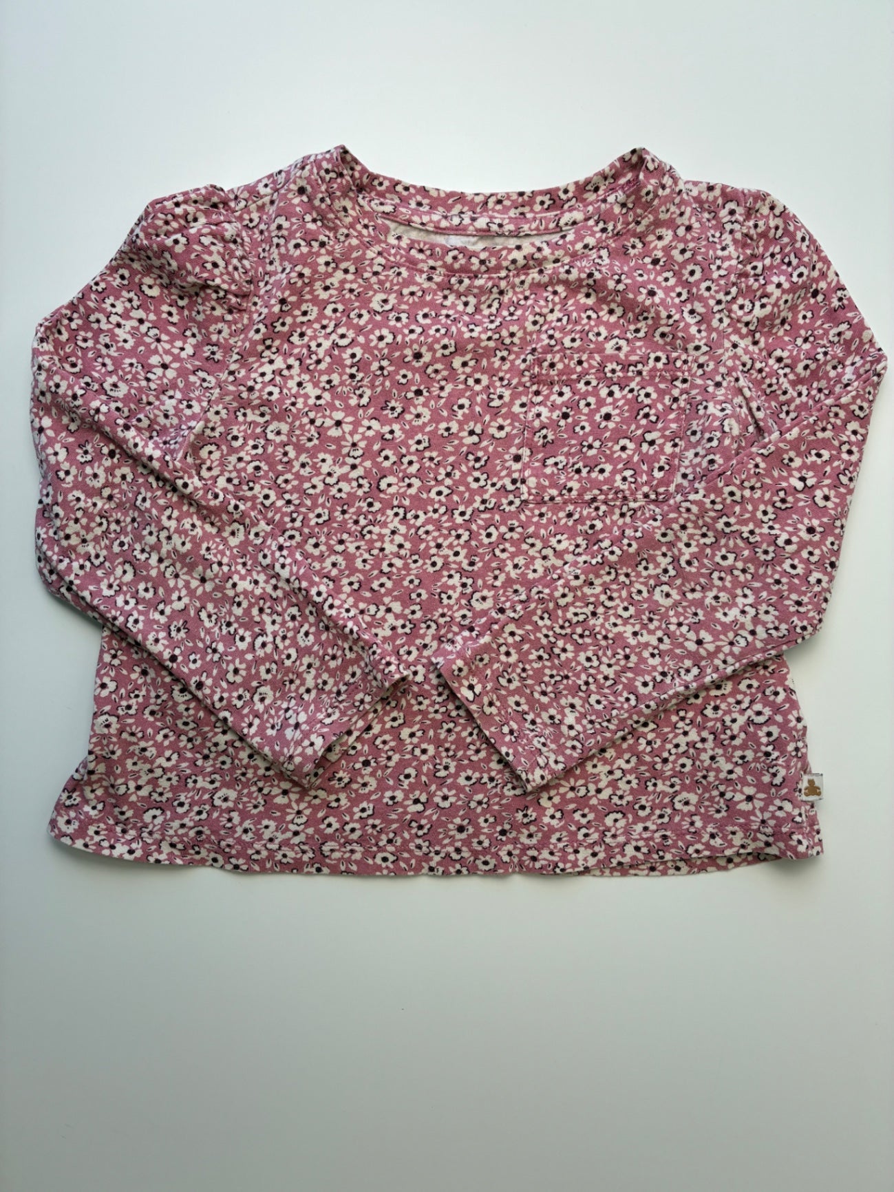 Baby Gap Long Sleeve T-Shirt - Pink Floral 100% Organic Cotton | size 5T