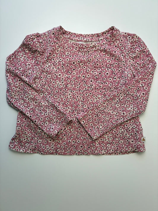 Baby Gap Long Sleeve T-Shirt - Pink Floral 100% Organic Cotton | size 5T