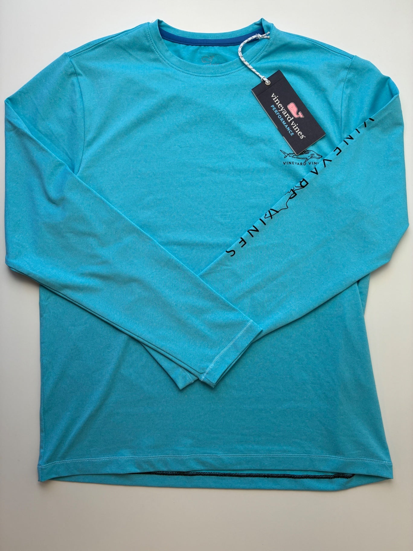 Vineyard Vines Long Sleeve T-Shirt - Blue Performance | size 12/14