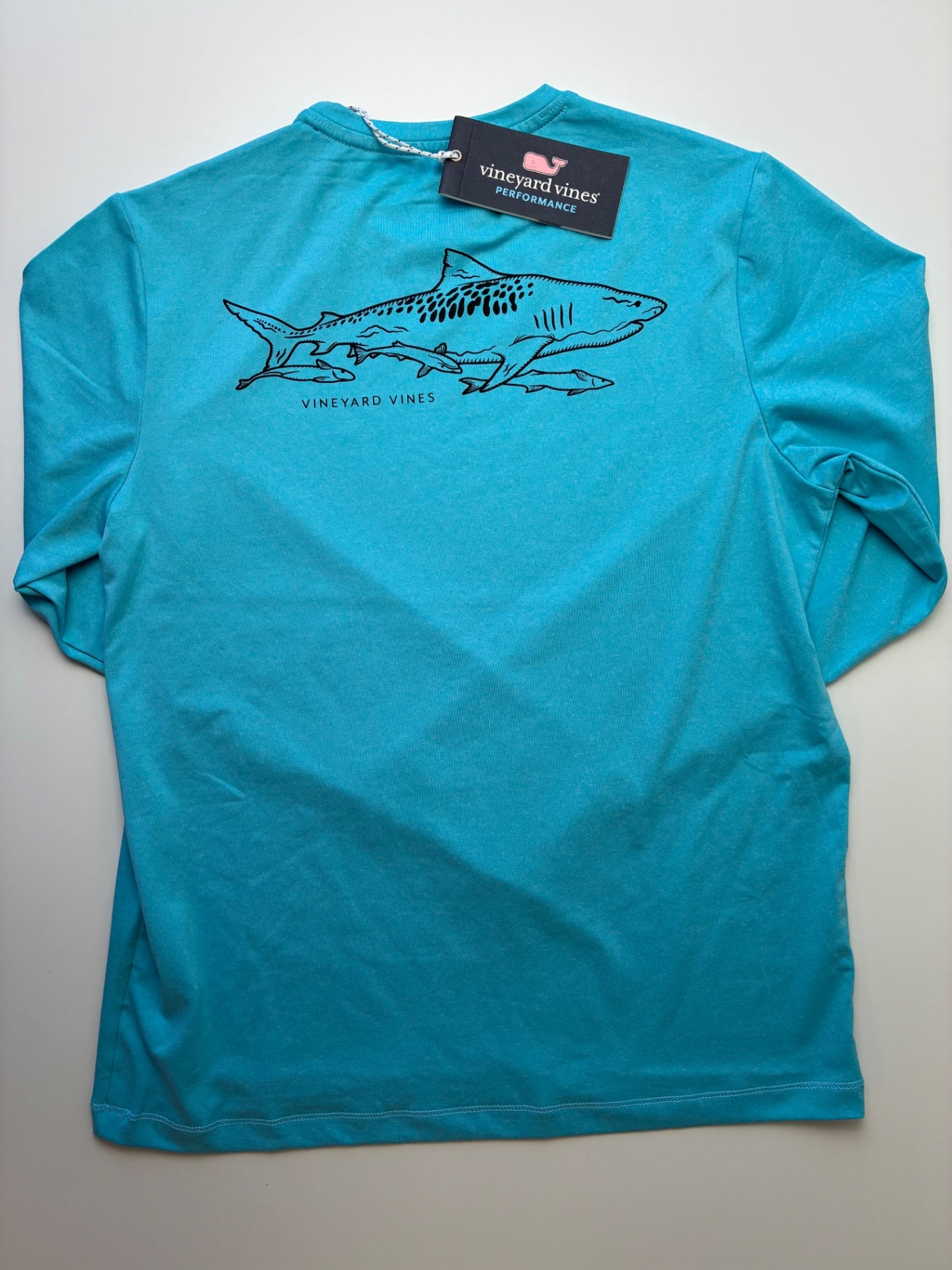 Vineyard Vines Long Sleeve T-Shirt - Blue Performance | size 12/14