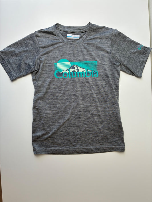 Columbia T-Shirt - Gray Heathered Logo Graphic | size 8