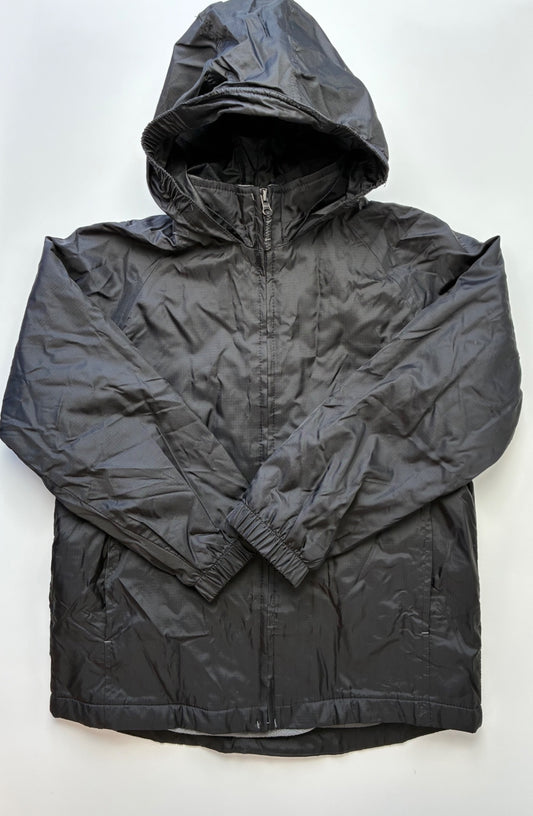 Land's End Jacket - Black Fleece Lined Raincoat | size 8
