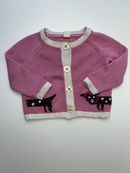 Tucker + Tate Sweater - Pink Dog Cardigan | size 9 Months