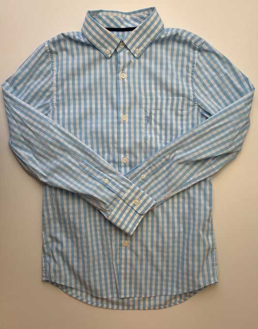 Johnnie-O Shirt - Blue Gingham Button Down | size 12