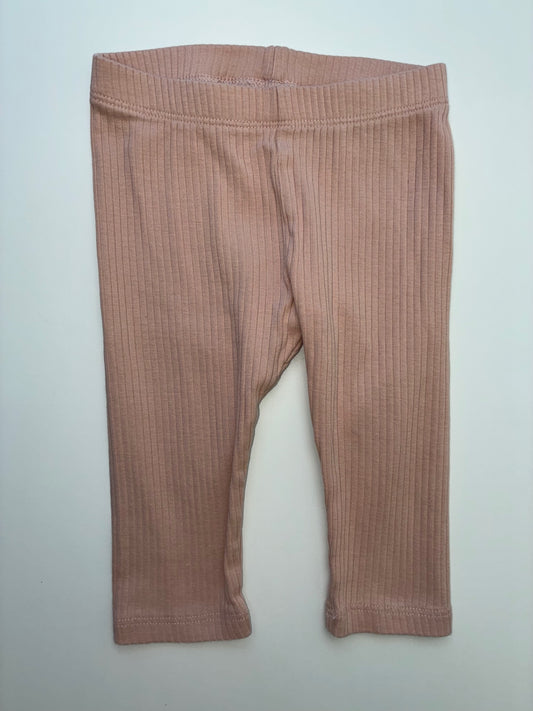 H&M Leggings - Pink Ribbed | size 9 Months