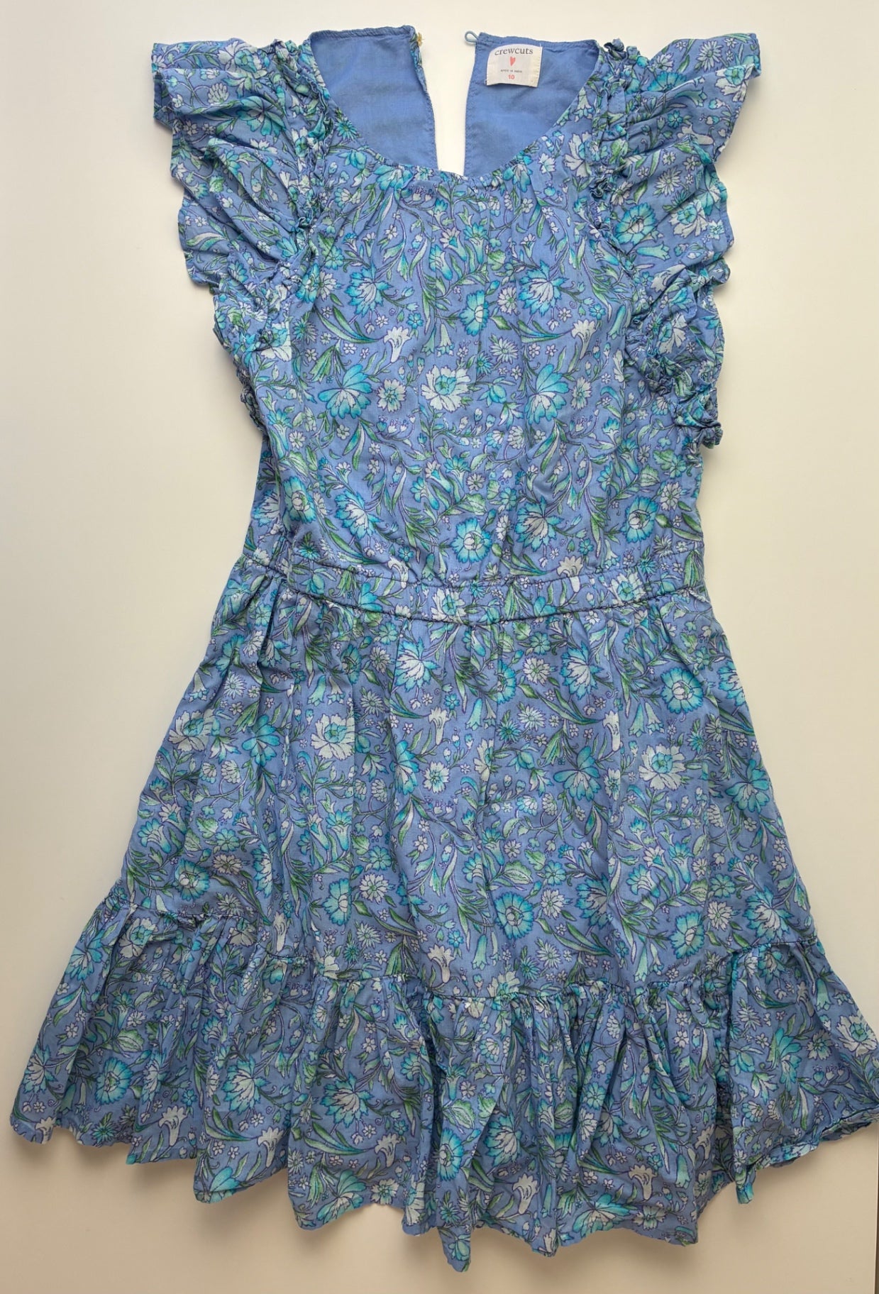 Crewcuts Dress - Purple Floral Ruffle | size 10