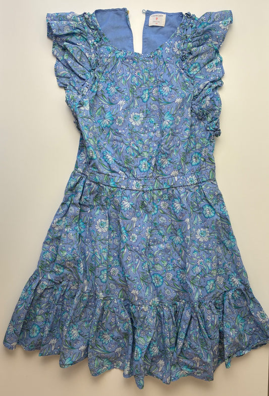 Crewcuts Dress - Purple Floral Ruffle | size 10