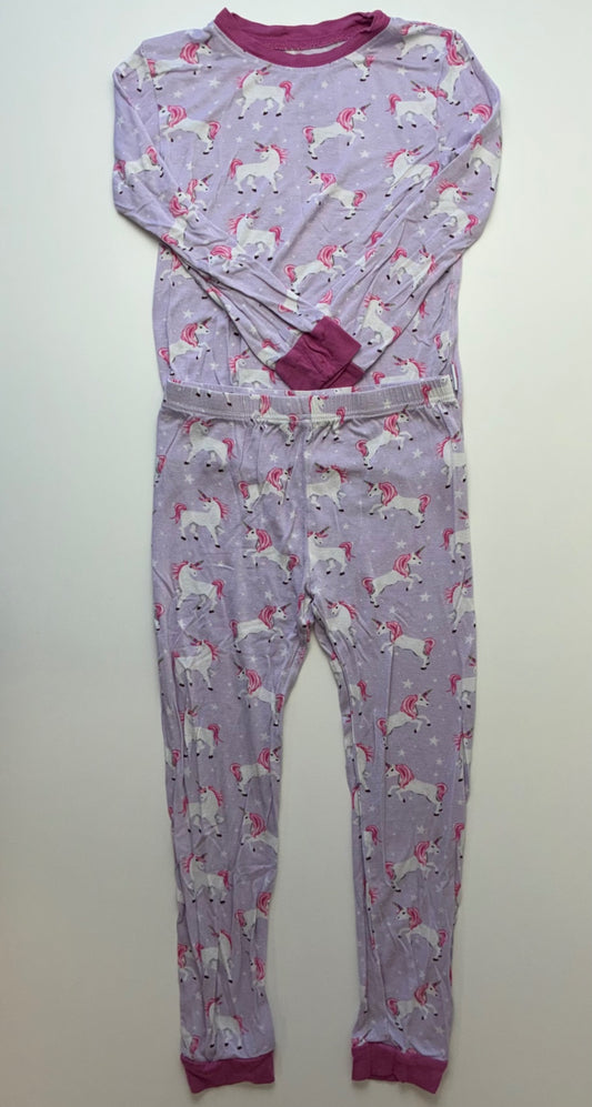 Zip n' Bear 2 Piece Ensemble - Purple Unicorn Pajamas | size 7/8
