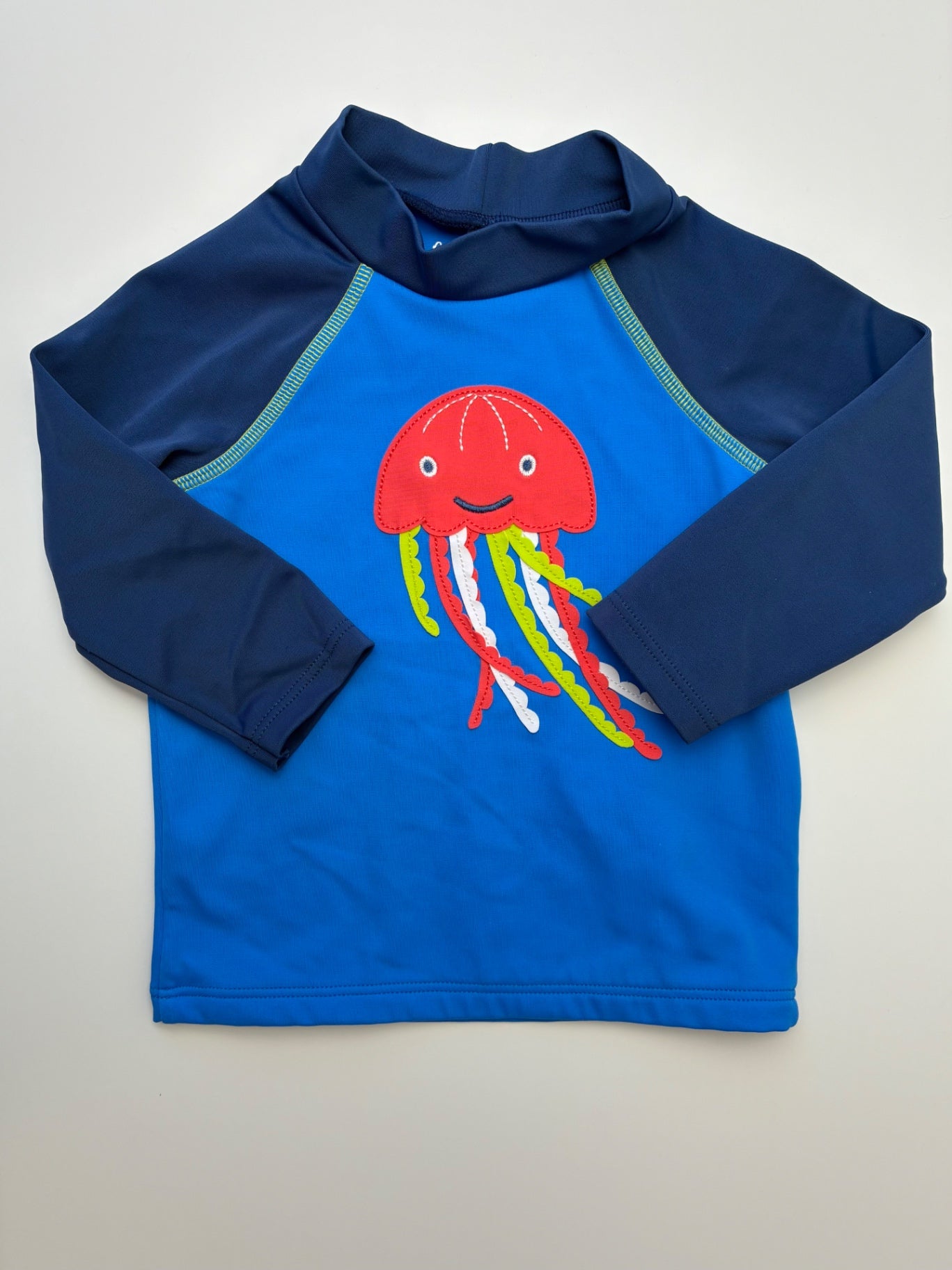 Baby Boden Swimsuit - Blue Jellyfish Rash Guard | size 6 - 12 Months