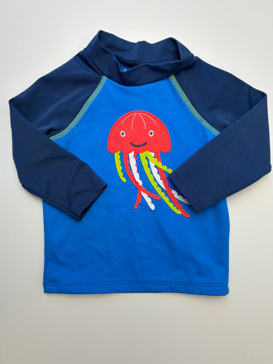 Baby Boden Swimsuit - Blue Jellyfish Rash Guard | size 6 - 12 Months